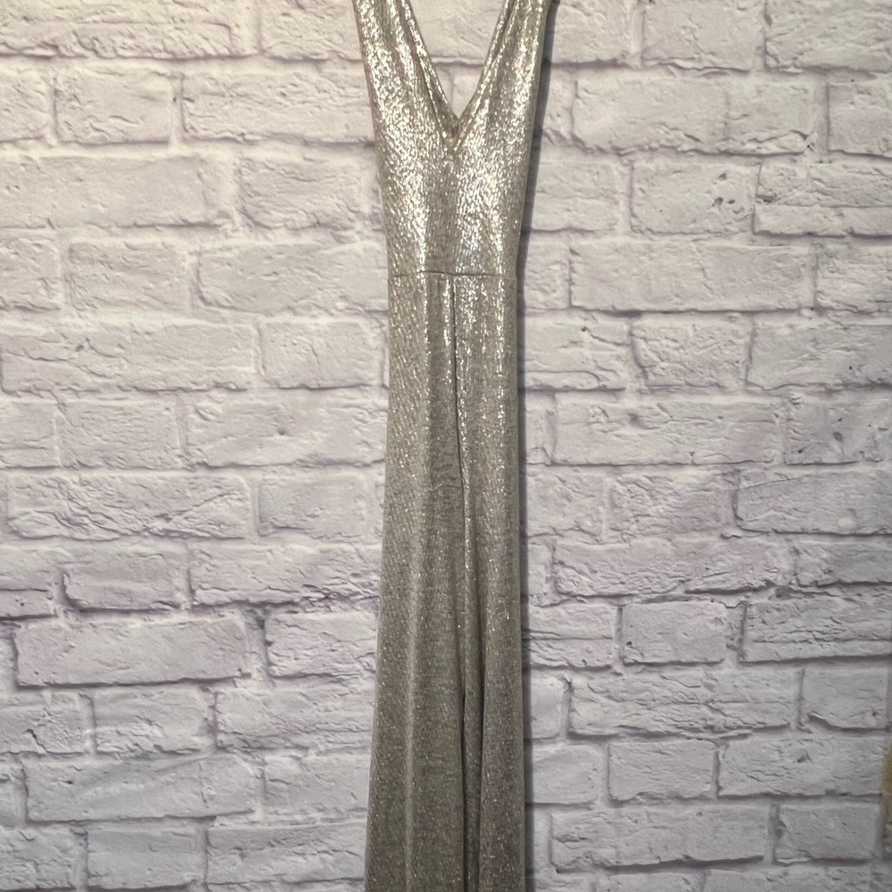 Silver Sequin Jumpsuit - image 1